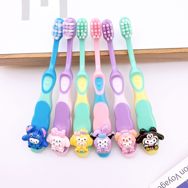 儿童宝宝幼儿3-12岁迪士尼卡通玲娜贝儿米奇护龈护齿乳牙训练牙刷
