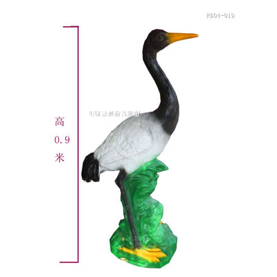 园林小品仿真仙鹤雕塑户外玻璃钢动物花园庭院水池丹顶鹤装饰景观