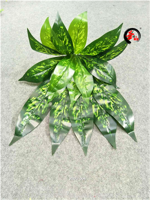 仿真巴西叶孔雀叶虎皮兰剑叶墙面背景墙花艺装饰餐厅仿真小颗植物