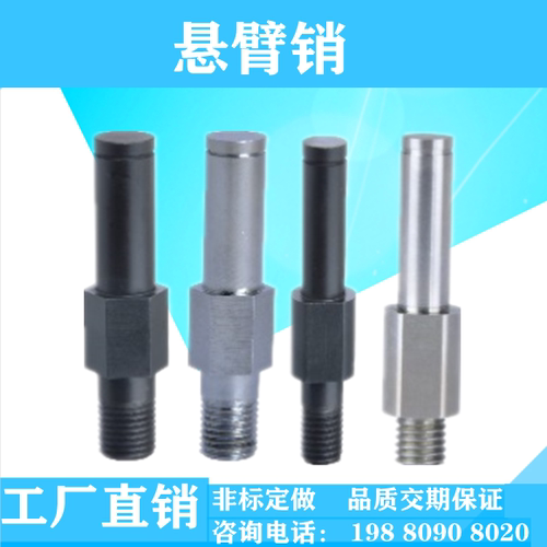 悬臂销MFD41/42/46/51/52/56外螺纹带挡圈槽六角型怡合达非标定做