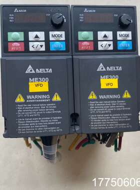 台达变频器，型号VFD2A7ME43ANNGA，功能完好，实