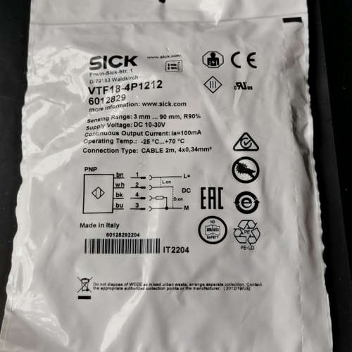 德国SICK传感器VTF18-4P1212货号6012829