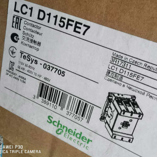 触器LC1D115FE7 115V进口产品，正品