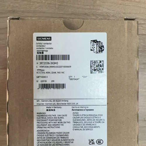 触器 3RT2036-3KB40 正品