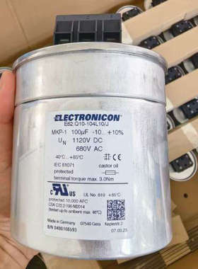 ELETRONICON电容，E62.Q10-104L10/J
