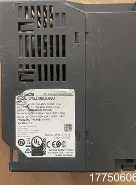 台达MS300变频器380V1.5KW，型号:VFD4A2M