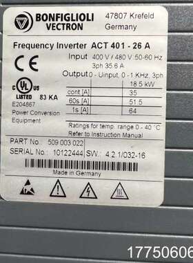 ACT401-26A邦飞利变频器、、图片就是成色
