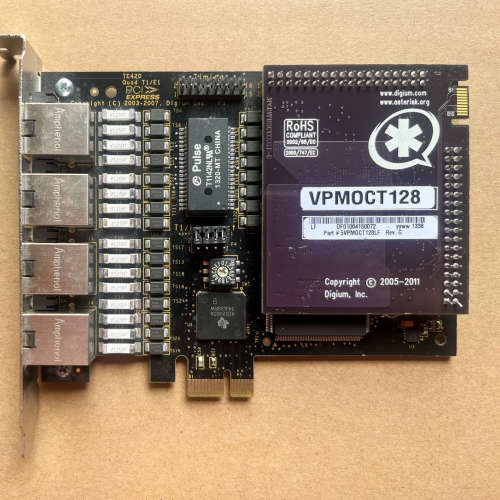Asterisk digium TE420 PCIe x1