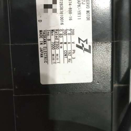 安川机器人电机 SGM7J-02APK-YR11第U轴电机2