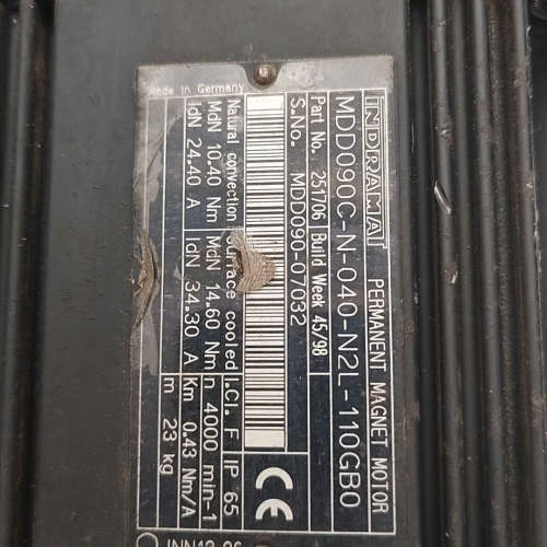 德国INDRAMAT英特玛特永磁伺服电机，型号MDD090C