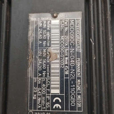 德国INDRAMAT英特玛特永磁伺服电机，型号MDD090C