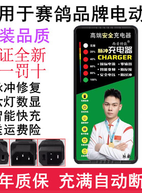 适用于赛鸽电动车48V12AH60V20AH72新国标公插铅酸充电器自动断电
