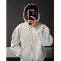 uvu hooded sweatshirt outline zipped hoodie Running sports fitness Casual men's and women's cycling fleece thumbnail 2