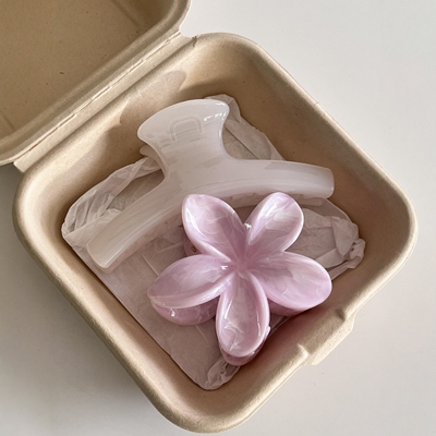 法式小清新花朵抓夹氛围感鲨鱼夹