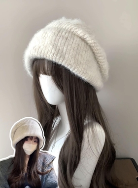 大头围显脸小的人生帽子保暖毛线帽加厚堆堆帽2025新款防寒针织帽