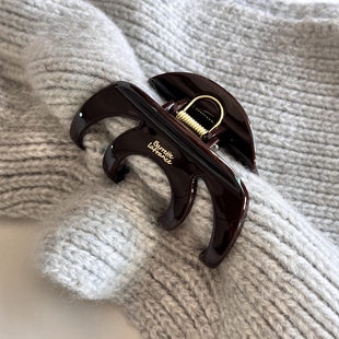 多发量入秋级气质咖南瓜抓夹时髦girl~新款美拉德高级感法式发夹