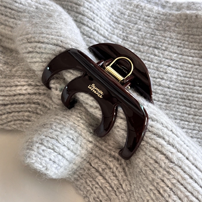 多发量入秋级气质咖南瓜抓夹时髦girl～新款美拉德高级感法式发夹