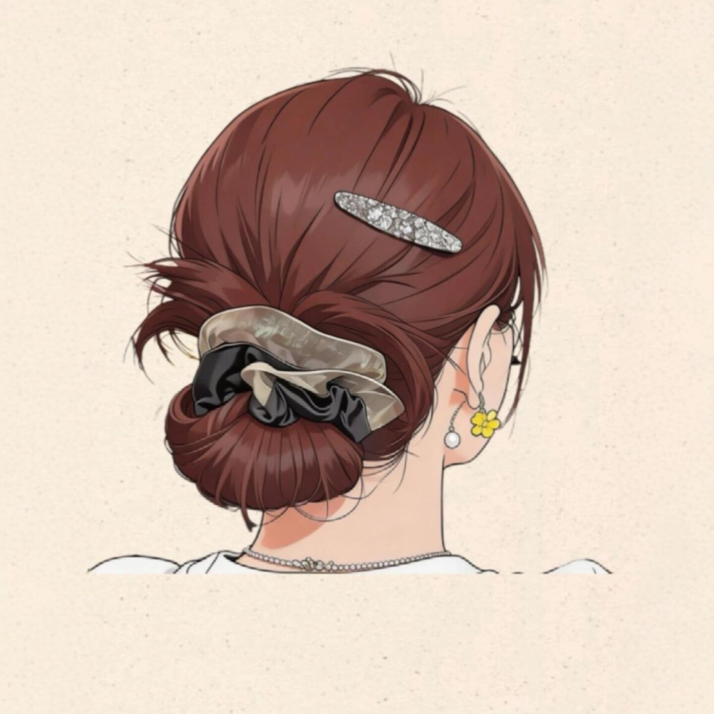 松弛感的鸡毛头法式高级感日系简约发圈小众设计感大肠圈2026新款