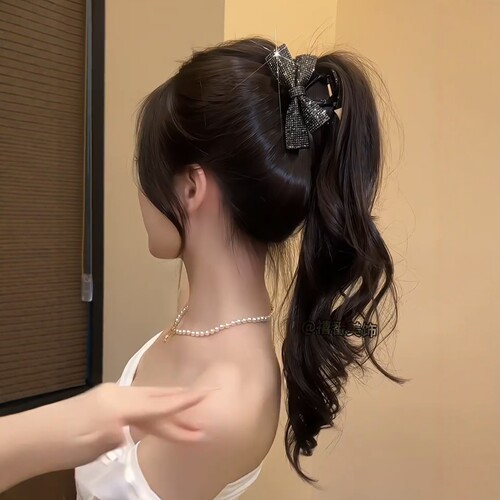 带钻高级感发夹后脑勺百搭马尾夹