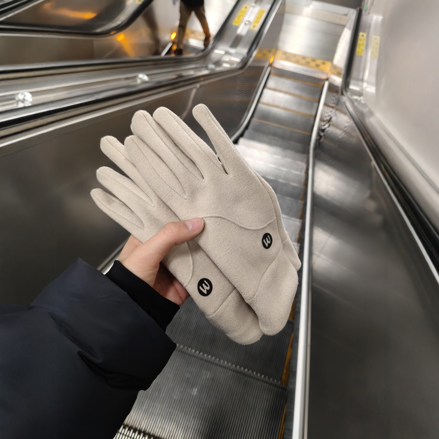 保暖手套女生冬天可触屏分指手套