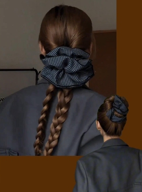 发圈的正确打开方式黑色大肠发圈气质款高级设计感发饰2025年新款