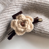 秋冬氛围感爆棚米咖花朵抓夹温柔甜美清新夹子氛围感发饰2026新款