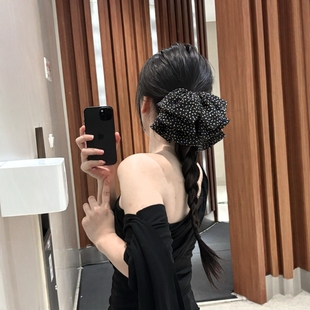 时尚 这波点真 韩系蝴蝶结气质鲨鱼夹法式 头型好圆润 抓夹 好韩