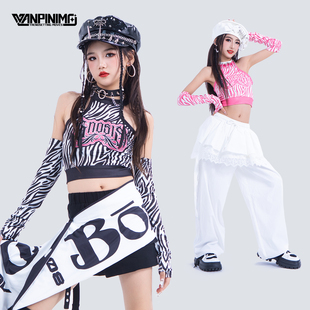 顽皮尼莫女童服装 秋冬女团爵士舞甜酷jazz街舞走秀潮酷时髦演出服