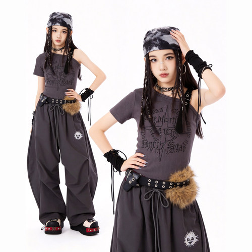 顽皮尼莫女童爵士舞甜酷演出服