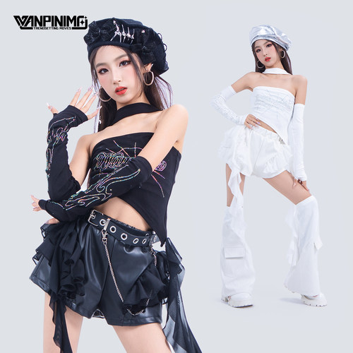 顽皮尼莫爵士舞女童服装秋冬街舞走秀时髦潮酷女团甜酷jazz演出服