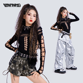 顽皮尼莫爵士舞女童服装 夏女团甜酷风jazz街舞走秀时髦潮酷演出服