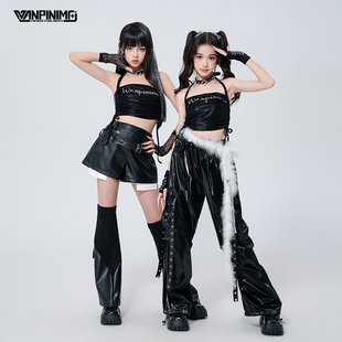 顽皮尼莫童装 夏甜酷风少儿街舞jazz潮酷演出服 儿童爵士舞女童服装