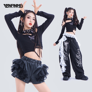 顽皮尼莫爵士舞女童服装 秋冬女团甜酷jazz街舞走秀时髦潮酷演出服