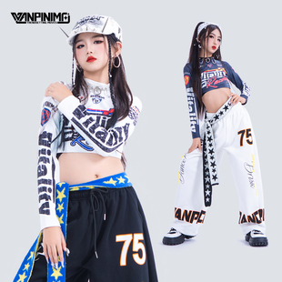 顽皮尼莫女童服装 秋冬女团甜酷jazz街舞走秀时髦潮酷演出服爵士舞