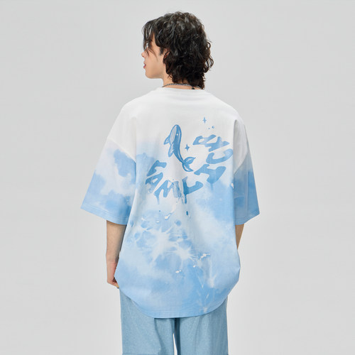 LAMLICKA“深海系列”仿扎染短袖