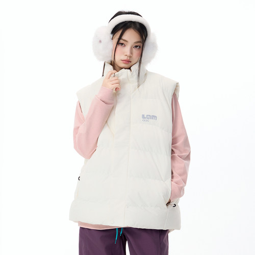 LAMLICKA百搭简约无袖棉服马甲