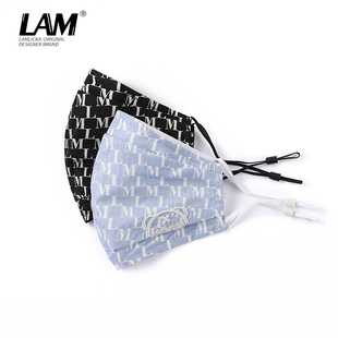 LAMLICKA原则自制小恶魔刺绣纯棉面罩男女潮牌嘻哈防尘可水洗面罩