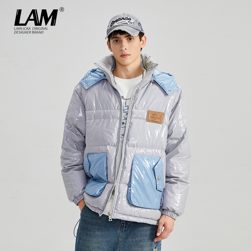 LAMLICKA无性别连帽宽松休闲棉服