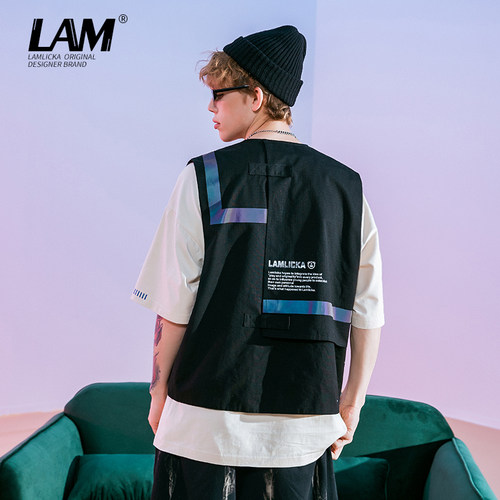 lamlicka小恶魔反光标男潮牌ins