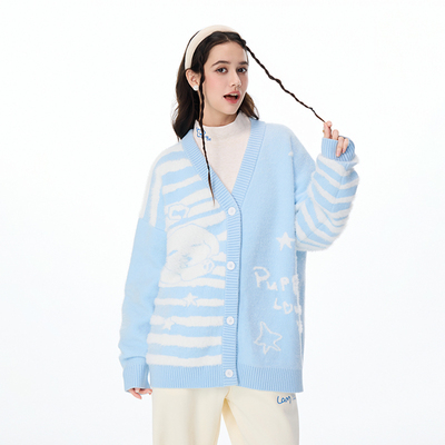 LAMLICKA拉姆开衫毛衣男女同款长袖衬衫