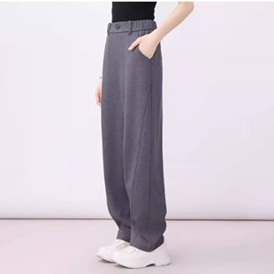 AMAS{专柜阿玛家}商场同款香蕉裤简约加绒休闲裤直筒裤女5100529