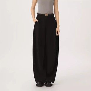 AMAS{专柜哥家}商场同款秋高腰宽松弯刀裤阔腿长裤休闲裤女510025
