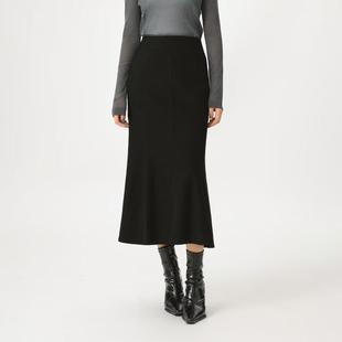 AMAS{专柜哥家}商场同款高腰显瘦中长款羊毛鱼尾裙半身裙女120030