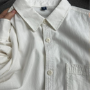 正肩内搭叠穿衬衣上衣外套 情侣装 重磅100%纯棉斜纹棉白衬衫 男女款