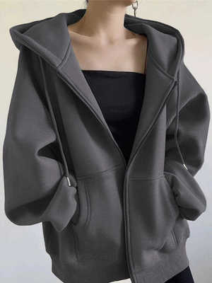 大牌剪标撤柜拉链连帽纯棉卫衣