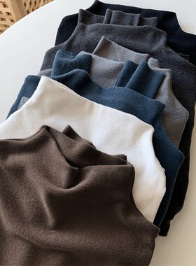 半高领德绒内搭打底衫女秋冬2025新款韩版洋气时尚上衣加绒保暖