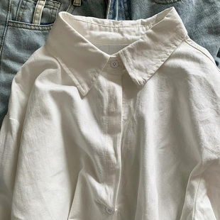 重磅100%纯棉衬衫内搭叠穿春秋长袖上衣男女日系文艺简约衬衣外套