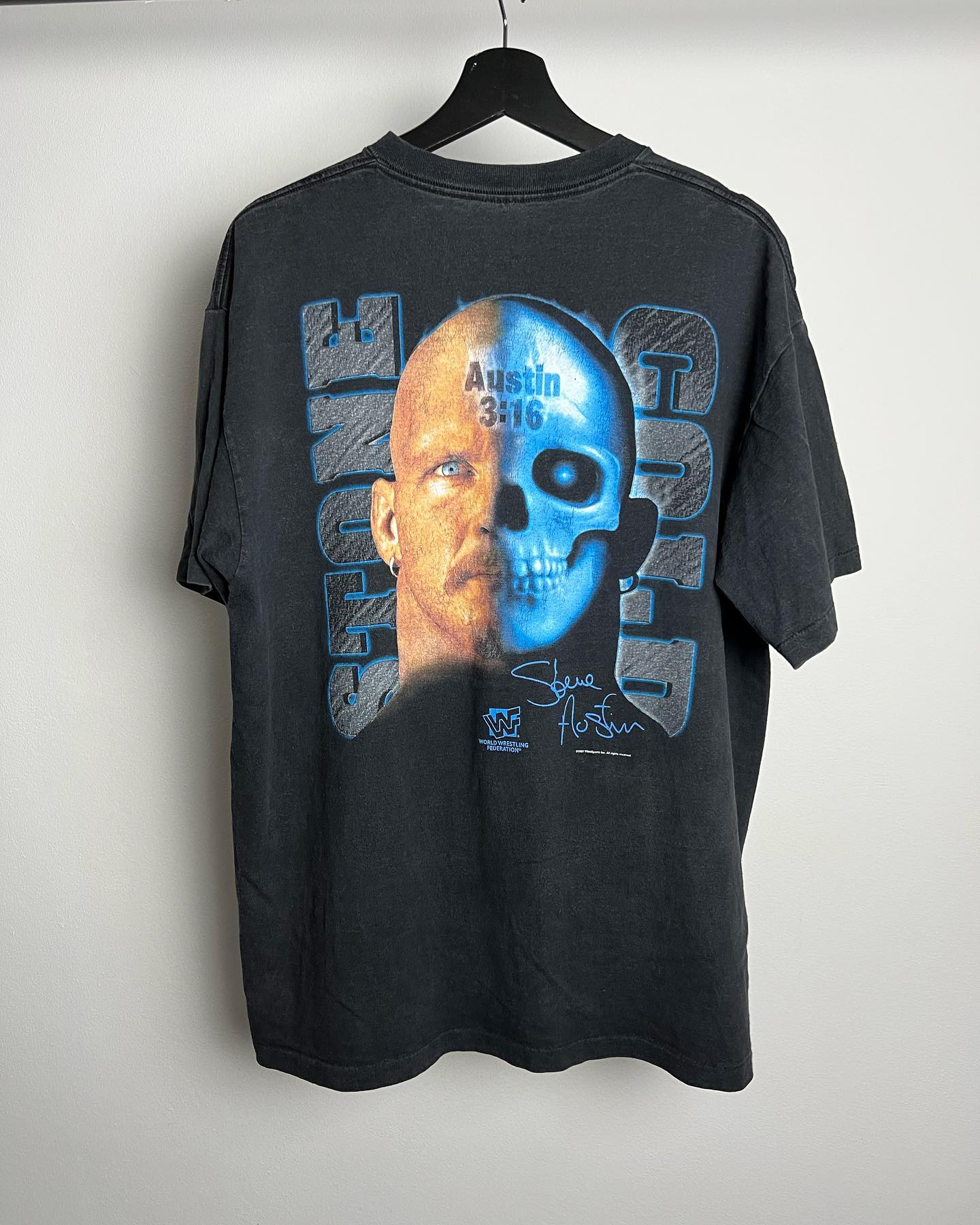 美式直喷工艺 stone cold重工抽象蜡染洗水独立设计师款短袖t恤