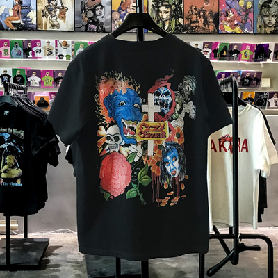 印花短袖暗黑街头半袖情侣t恤