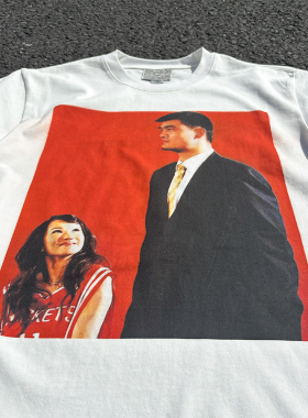古着感炸街rare篮球amekaji短袖personality个性稀有休闲oversize